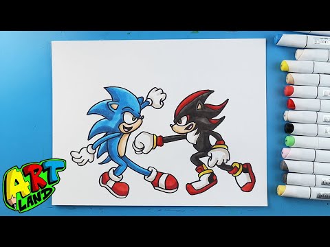 ง'̀-'́)ง  Sonic and shadow, Sonic art, Sonic