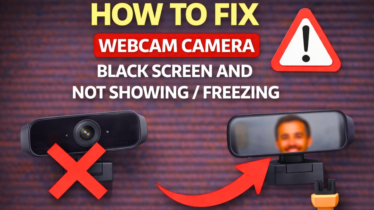 How To FIX WEBCAM CAMERA BLACK SCREEN & NOT SHOWING (EASY) 2026 - YouTube