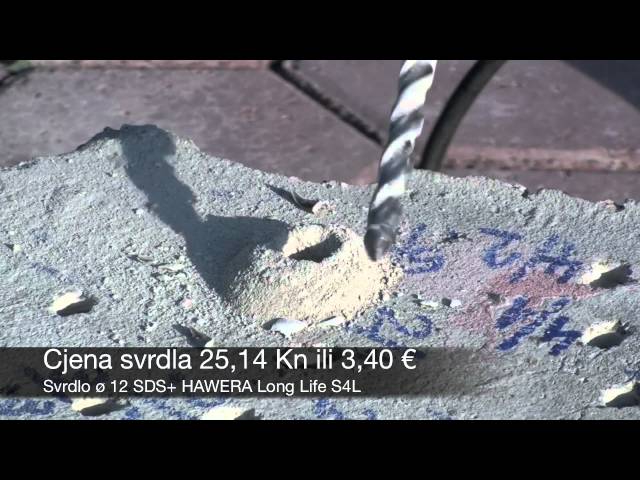 Test svrdla za beton - YouTube
