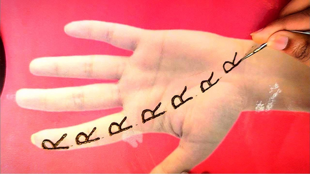 R Letter Mehndi Trick ! Henna Designs Trick | Mehandi Design Tricks ...