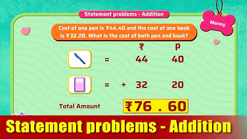 G3 - Module 19 - Exercise 6 - Statement problems - Addition | Appu Series | Grade 3 Math Learning