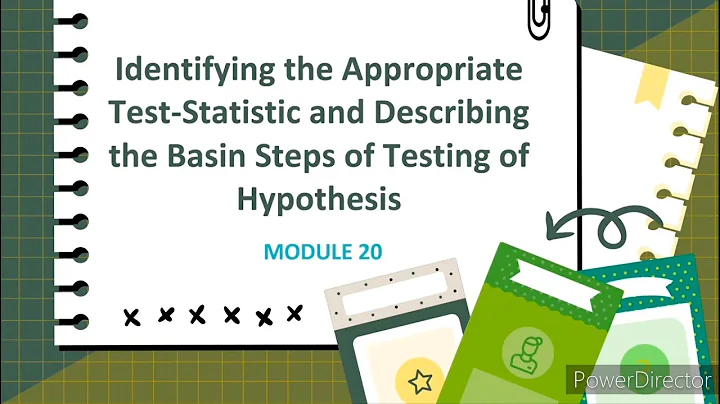 Identifying the Appropriate Test-Statistic and Describing the Basic Steps of Testing of Hypothesis - DayDayNews