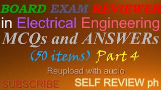 REE|| Exam Reviewer in Electrical Engineering(50 MCQs and Answers)        Part 4 reupload with audio