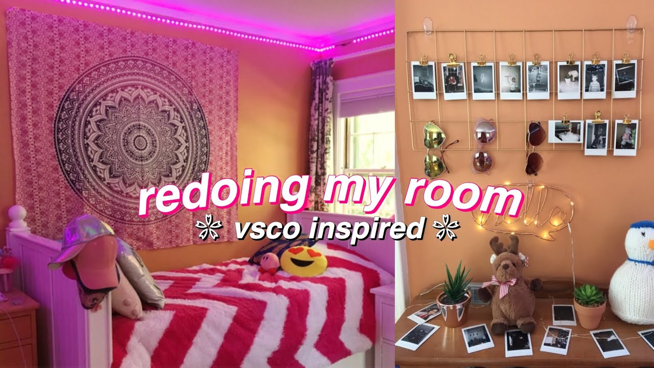 redoing my room for summer! vsco inspired room decor - YouTube