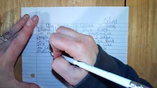 4th grade lesson about how to write on lined paper