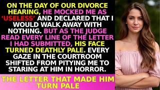 At Our Divorce Hearing, My Husband Mocked Me—Then the Judge Read My Letter