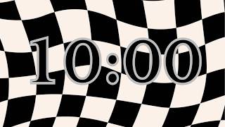 10 Minute Aesthetic Retro Checkered Timer | Calming Music | Deep Focus