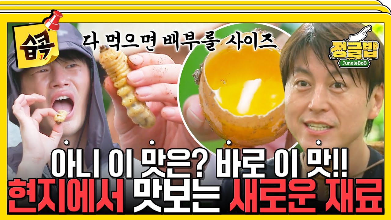 [#습콕📌] ※벌레 주의※ 에벌레에서 우유 맛이 난다고?!😜 라말라우 알부터 바뚜🐛까지 정글 현지 식재료 총출동!#정글밥 #JungleBoB #SBSenter