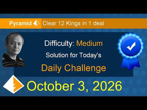 Microsoft Solitaire Collection: Pyramid - Medium - October 3, 2026