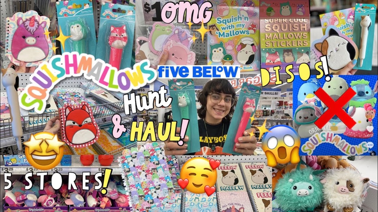 HUGE🤩5 BELOW Squish Hunt! (5 Locations!) Found NEW Squish✨Stationary & MORE! + Massive DREAM😱HAUL!
