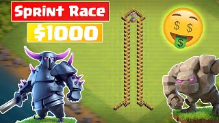Sprint Race in Clash of Clans | Clash of Clans | Winner will get $1000* | NoLimits