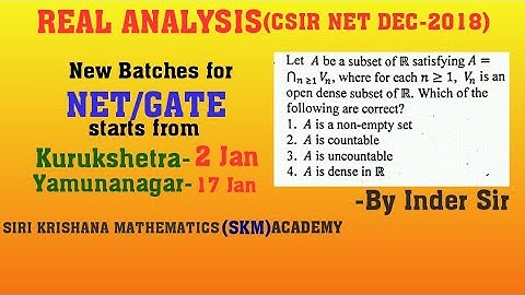 Real Analysis csir net dec-2018;code-A,Q-90;code-B,Q-82;code-C,Q-85