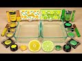 LEMON vs. LIME ! Slime Coloring and Mixing with Makeup ! ASMR Satisfying Slime Video #140