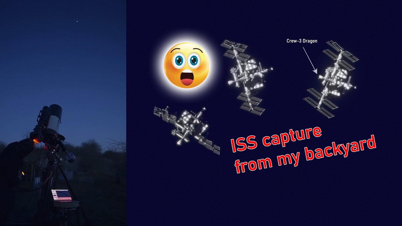 ISS captured through my backyard telescope +++ Don't miss the new
