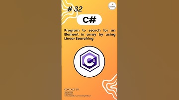 🔥Explore the Power of C# 🚀 Program to search an Element in Array by using Linear Searching...