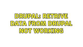 Famous Drupal: retrive data from drupal not working Net Worth
