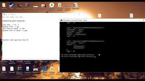Comparison Query Operators - MongoDb