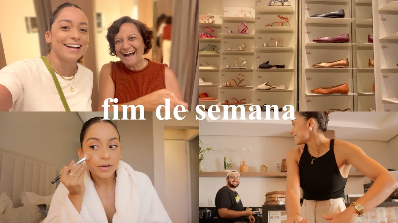 Arrume-se comigo, dia de shopping, compras, fim de semana em família, fazendo cheesecake…