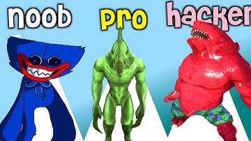 NOOB vs PRO vs HACKER in Monster Evolution | Android,IOS gameplay #newgame