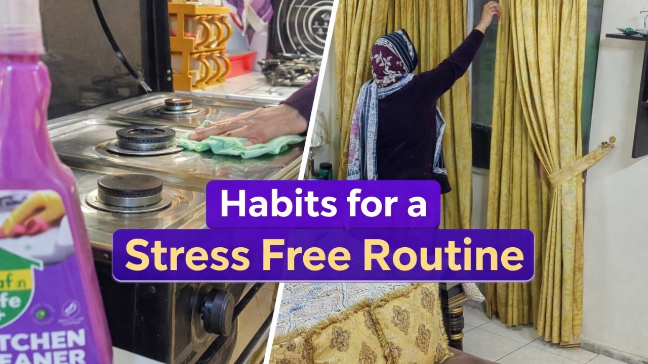 Habits for a Stress Free Routine | Cooking & Cleaning Productivity Vlog | Aabi's Home Diary