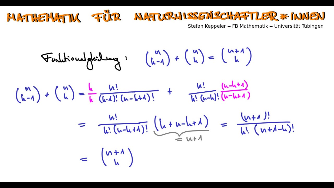 Was Ist Ein Koeffizient Mathe Binomische Formel 5 - Binomialkoeffizienten, Funktionalgleichung - YouTube