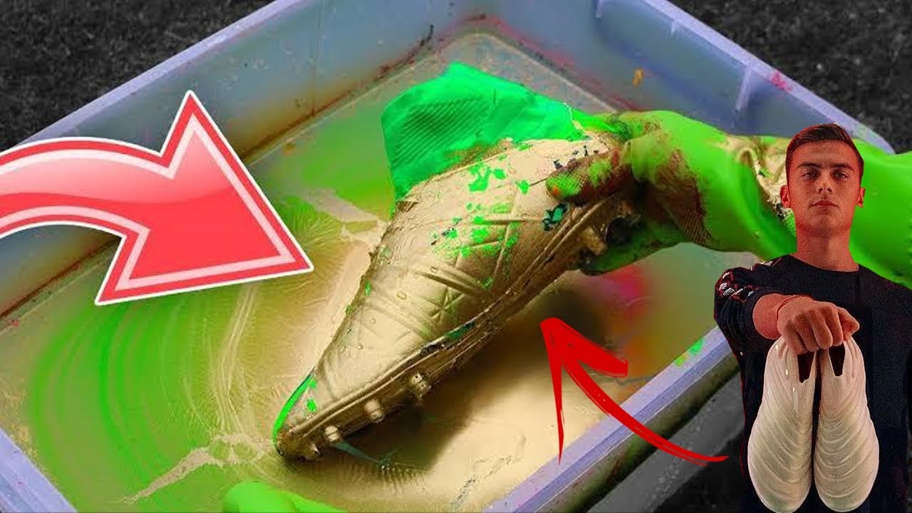 COMO CUSTOMIZAR SUA CHUTEIRA!! ESTILO DYBALA BLACKOUT! (HYDRO DIP) - YouTube