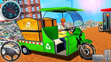 Tuk Tuk Garbage Truck Driver - Rickshaw Driving Simulator 3D - Android GamePlay