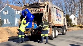 Loud Mack Le Heil Dp5000 Rear Loader On Post-Christmas Recycling