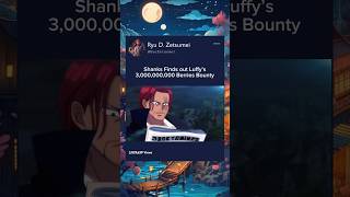 Shanks sees Luffy’s Bounty | 3,000,000,000 berries bounty | One Piece #onepiece