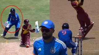 Hardik Pandyas reaction on Sanju Samson doing setting fielding for Nichols pooran Sanju did stump