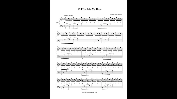 Order Sheet Music For "Will You Take Me There"