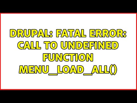 Drupal: Fatal error: