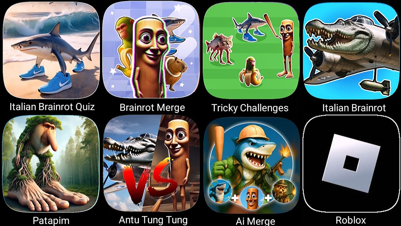 Roblox, Italian Brainrot, Patapim, Tricky Mini Challenge Hantu Tung Tung, Hide The Backroom