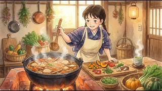 Cozy Nostalgic Japanese Root Stew | Ghibli Style Slow Living & Cooking screenshot 4