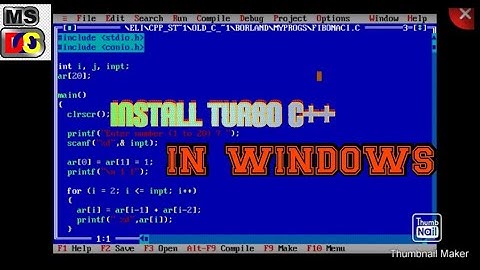 Install turbo c++ in windows,macos, linux