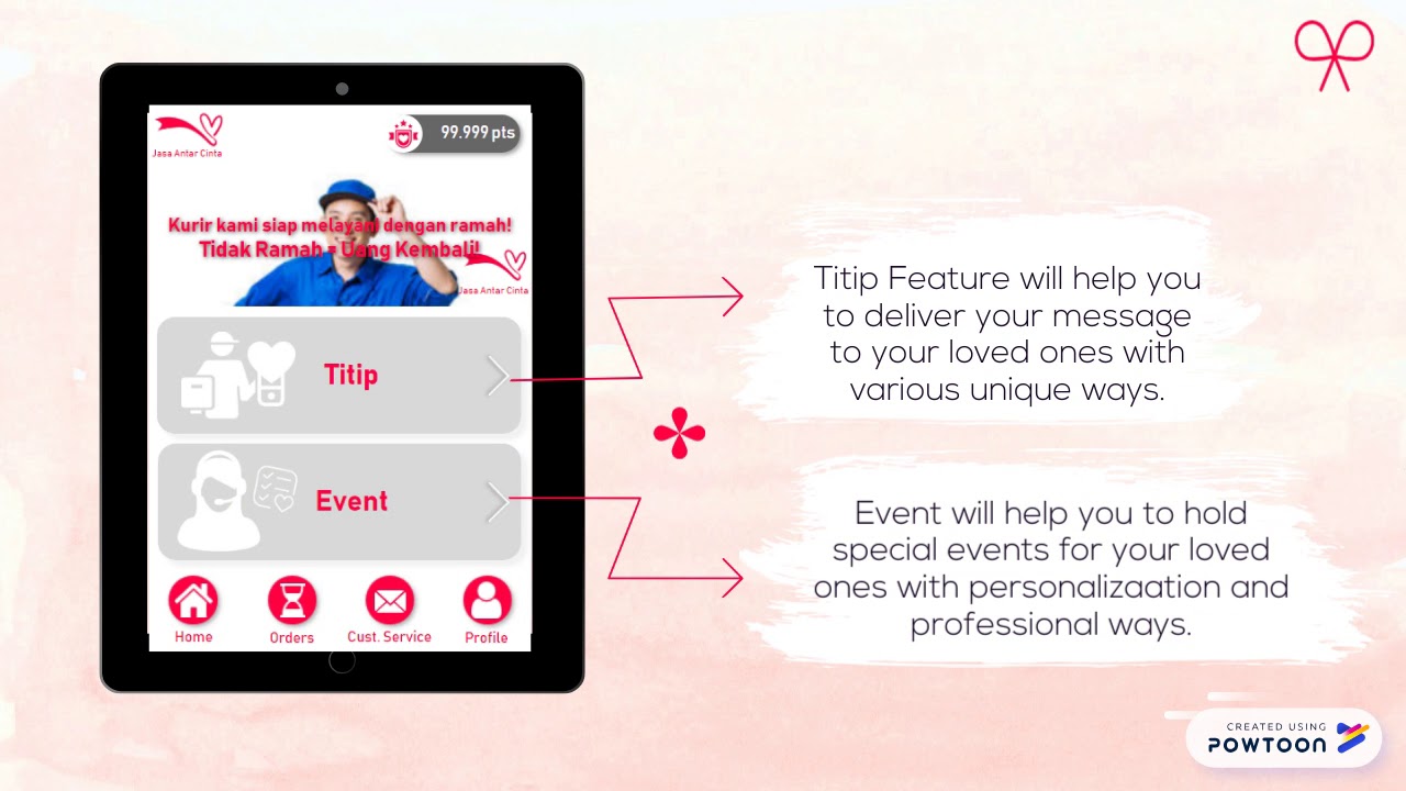 Jasa Antar Cinta - Tugas Startup Binus University