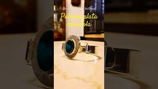 Pulsera de plata con incrustacion de Crisocola