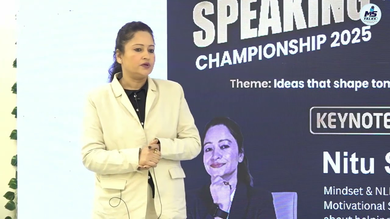 National Public Speaking Championship 2025 Keynote Speaker -Nitu Singh