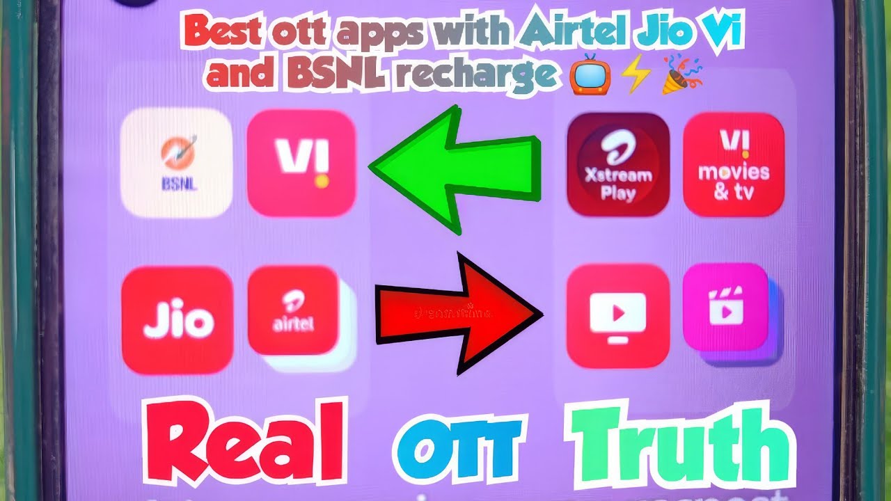 𝗕𝗲𝘀𝘁 𝗢𝗧𝗧 𝗔𝗽𝗽𝘀 𝗪𝗶𝘁𝗵 𝗔𝗶𝗿𝘁𝗲𝗹, 𝗝𝗶𝗼, 𝗩𝗶 & 𝗕𝗦𝗡𝗟 𝗥𝗲𝗰𝗵𝗮𝗿𝗴𝗲 📺⚡️🎉