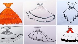 How to draw a girl in beautiful dress / Girl Drawing / Dress Drawing / Pencil Sketch / Art