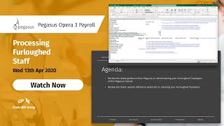 Pegasus Opera 3 Payroll - Processing Furloughed Staff