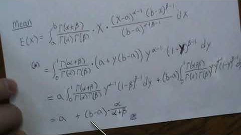 Mean and Variance of a General Beta Distribution