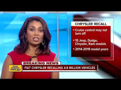   Fiat Chrysler Recalls Nearly 5 Million Vehicles Says They Can Get Stuck In Cruise Control