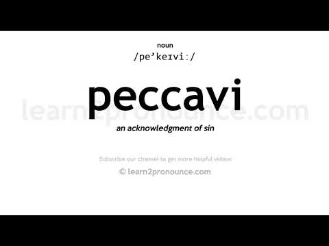 Vídeo: Quin és el significat de peccancy?