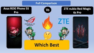 ZTE nubia Red Magic 6s Pro Vs Asus ROG Phone 5S Pro | Comparison |  |RedMagic6sPro Techno India
