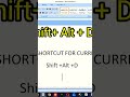 Ms word shortcut for current date #MSWordTips #DateTimeShortcut #OfficeHacks #KeyboardTricks