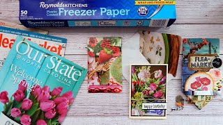 FREEZER PAPER HACK! How To Use MAGAZINES for Junk Journals, Cards & More! 4 PROJECTS! Easy TUTORIAL!