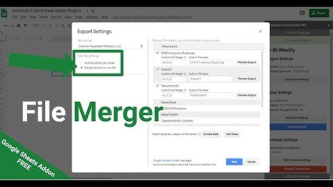 Schedule & Send Emails Addon: File Merger Feature