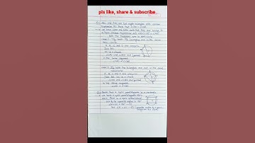 CBSE BOARD 9th Maths CH 10 EX 10.5 Q7 TO Q12 Solution # Youtube Shorts