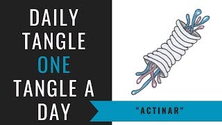 Daily Tangle - Actinar   |How to draw...|